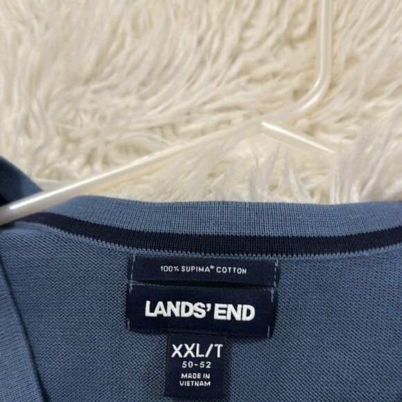 Lands End Blue V-Neck Vest - Picture 6 of 8